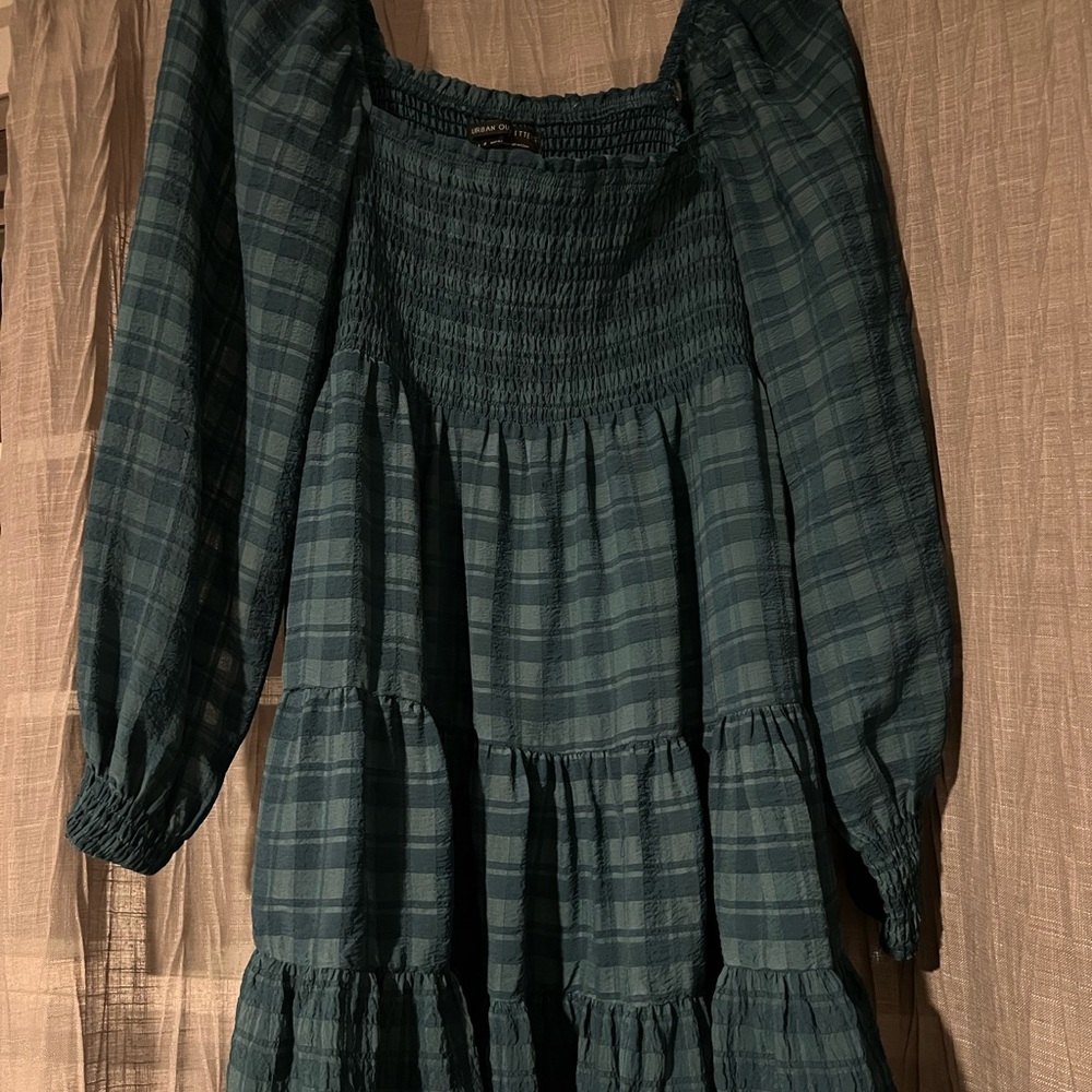 Urban Outfitters Blue Smocked Dress
